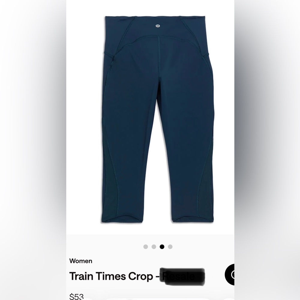 lululemon athletica Train Times Crop Leggings in Navy Blue
